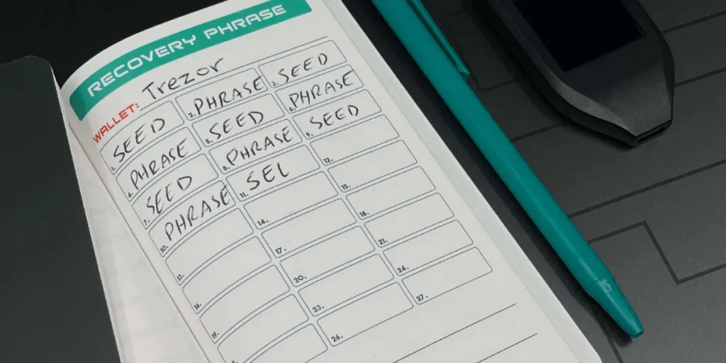 write down your crypto seed phrase